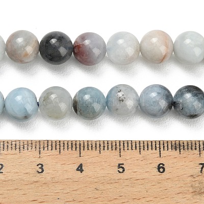 Natürliche Aquamarin Perlen Stränge&nbsp;G-F591-29B-8mm-05-1
