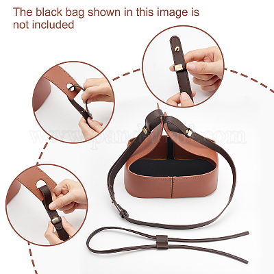 1 Pc PU Leather Drawstring Pull String Purse Strap Replacement for