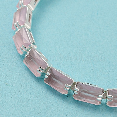 Браслет-цепочка из латуни с прямоугольным звеном BJEW-Q771-05S-1