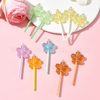 10 шт. большие подвески из светящейся полупрозрачной смолы FIND-FS0002-91C-1