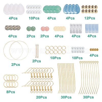 Набор для самостоятельного изготовления сережек из смешанных камней STAS-SC0017-43-1