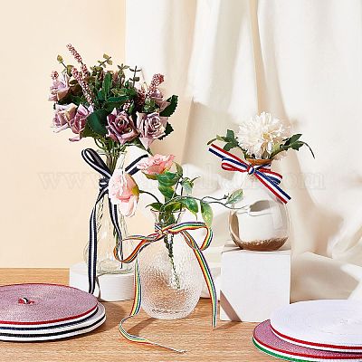 Плоские полосатые ленты из полиэстера в крупный рубчик EC-WH0003-13-B06-1