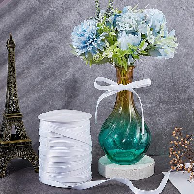 Полиэстер атласные ленты SRIB-WH0007-09A-1