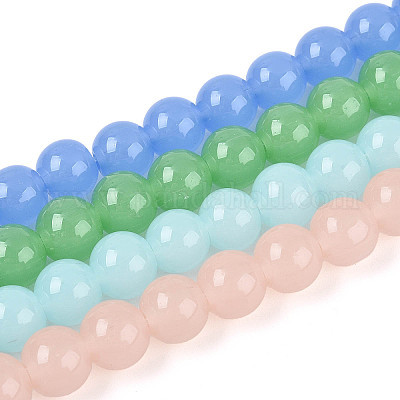 Стеклянные бусины GLAA-N058-8mm-C01-1