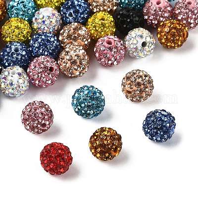 50 шт. 10 цвета проложить бусины для дискотечного шара RB-FS0001-07-1