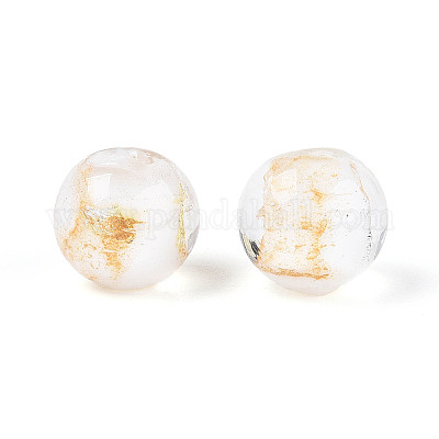 Ручной работы золотые и серебряные шарики фольги стекла FOIL-N030-03A-01I-1