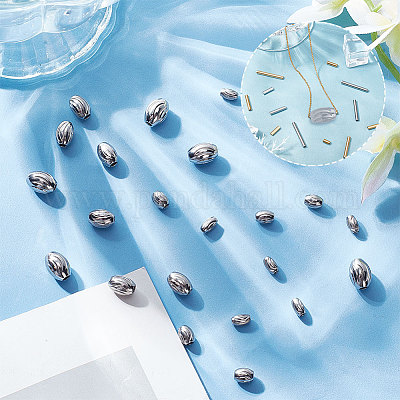 24 шт. 4 стиля 201 бусины из нержавеющей стали STAS-AR0001-56-1