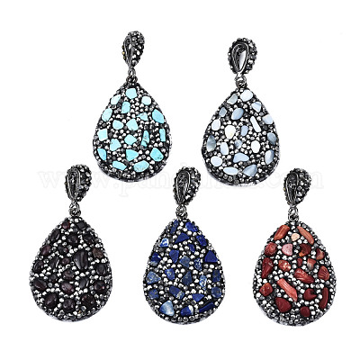 Полимерная глина стразами подвески RB-S056-11A-B-1