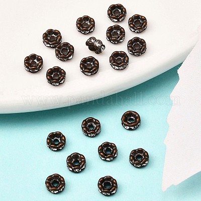 Messing Strass Zwischen perlen&nbsp;RB-A014-L4mm-01R-NF-1