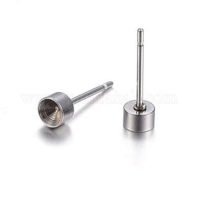 Серьги-гвоздики из нержавеющей стали 304 STAS-P210-50P-02-1