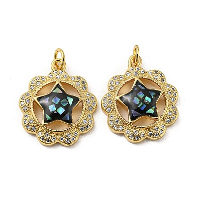 Латунные микро проложить кубического циркония подвески KK-H457-02G-03-1