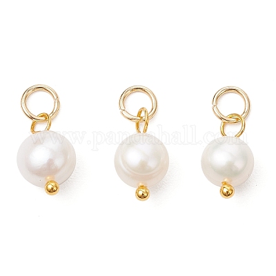 Подвески из натурального культивированного пресноводного жемчуга с двух сторон полированные PALLOY-JF04036-01-1