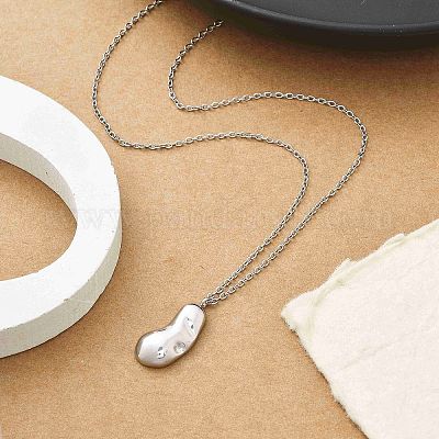 Ожерелье с подвеской из нержавеющей стали 304 NJEW-K255-23P-1