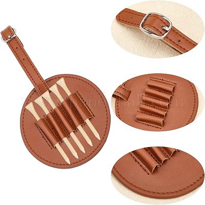 2 шт. 2-х цветные сумки для хранения футболок для гольфа из искусственной кожи AJEW-CA0003-31-1