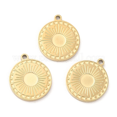 Кабошоны для подвесок из хирургической нержавеющей стали 316L с ионным покрытием (IP) для эмали STAS-D078-31G-1