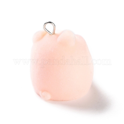 Милые подвески из флокированной смолы RESI-A040-02E-1