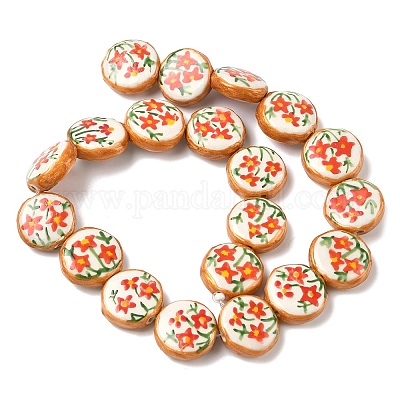 Фарфоровые бусины ручной работы PORC-C008-04C-1