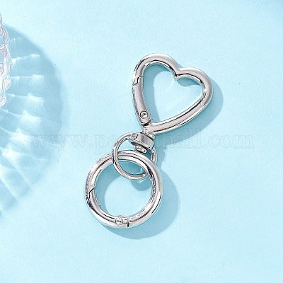 Застежки-крючки в форме сердца из цинкового сплава KEYC-JKC01440-1