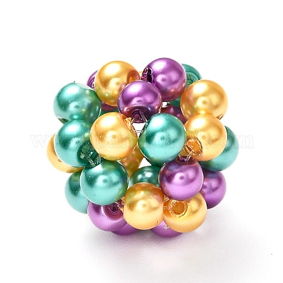 Круглые плетеные бусины HY-JF-4MM-M2-1