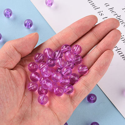 Прозрачные акриловые бусины MACR-S370-A10mm-740-1