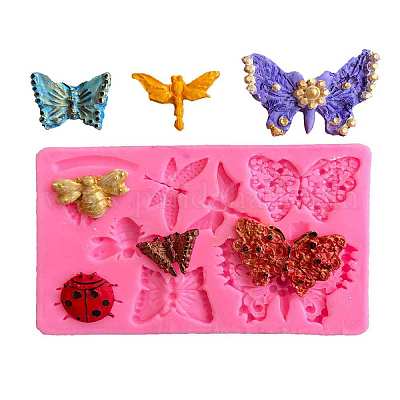Wholesale DIY Butterfly/Dragonfly/Bees/Ladybug Food Grade Silicone Molds 