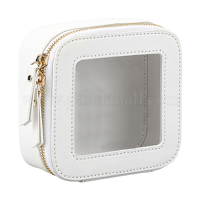 Ящики для хранения туалетных принадлежностей из искусственной кожи на молнии AJEW-WH0542-034-1