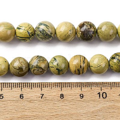 Нити бусин из натурального камня вердит G-C242-03-10mm-1