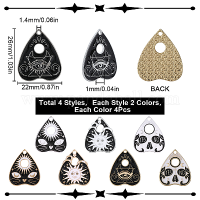 32шт 8 стиля подвески из сплава с эмалью ENAM-SC0005-13A-1