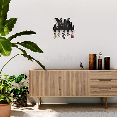 Настенные вешалки из дерева и железа HJEW-WH0055-110-1