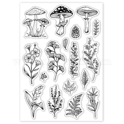 Craspire Ginkgo Leaves Clear Stamps Silicone Stamp Cards Ginkgo Plant Clear  Stamps for Card Making Decoration and DIY Scrapbooking