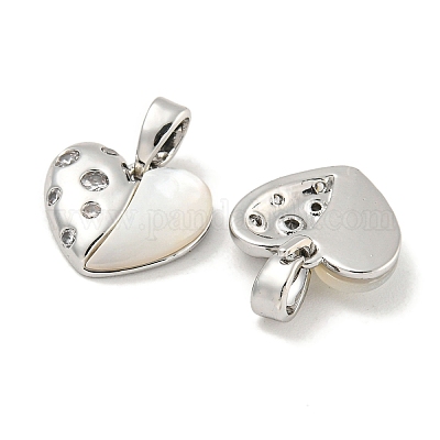 Латунные микропаве прозрачные подвески с фианитом KK-P275-16P-1