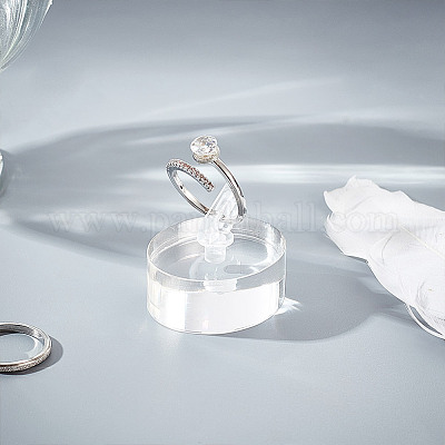 Акриловые держатели для колец&nbsp;RDIS-WH0020-02B-01-1