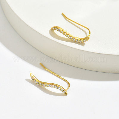 Элегантные серебряные серьги-гвоздики S925 Wave с цирконом для повседневной носки CV2607-1