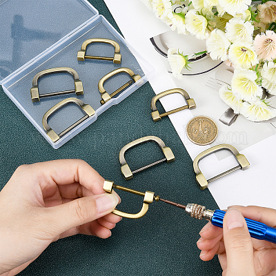 8 шт. 2 стильных D-образных колец из сплава FIND-WR0003-22AB-1