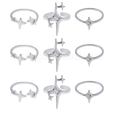 3 сумка наборы колец-манжет из сплава RJEW-DC0001-20-1