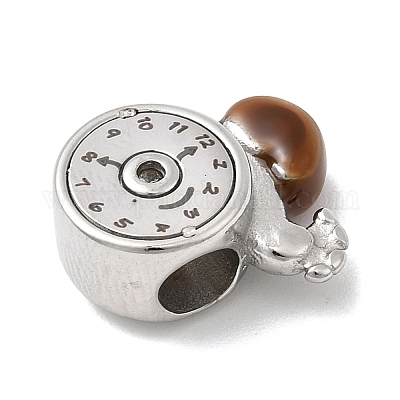 304 нержавеющая сталь эмалированные европейские бусины STAS-D153-33P-1