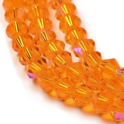 Прозрачные стеклянные бусины гальваническим пряди EGLA-A039-T2mm-L23-1