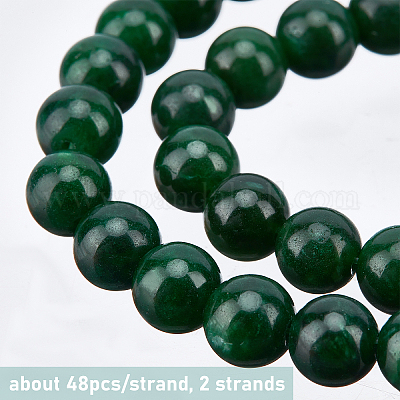 Wholesale Imitate Green Jade Glass Beads 8MM Loose Round Spacer