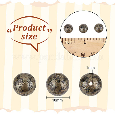 3 нити натуральных пиритовых бусин нити G-OC0005-03-1