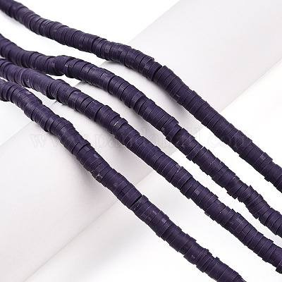 Плоские круглые бусинки распорки ручной полимерной глины CLAY-R067-4.0mm-04-1