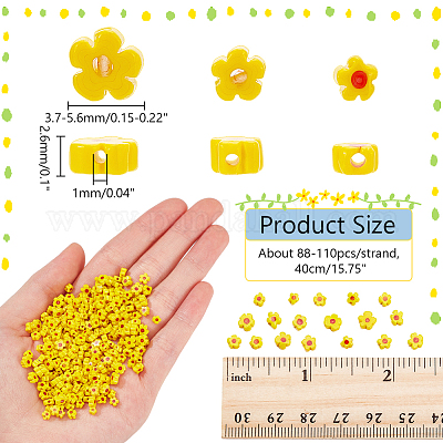 3 прядь стеклянных бусин миллефиори ручной работы LAMP-NB0002-06-1