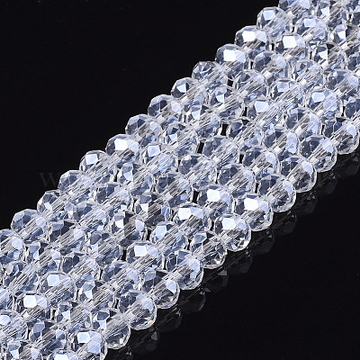 Chapelets de perles en verre électroplaqué&nbsp;EGLA-A044-T1mm-A19-1