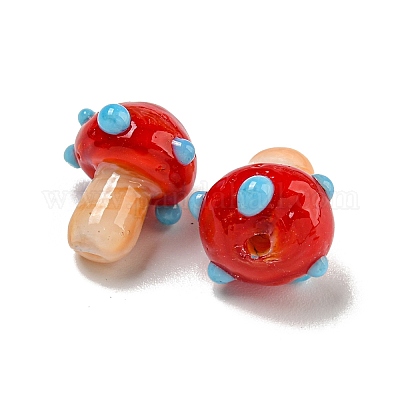 Бусы лэмпворк ручной работы LAMP-N025-03J-1