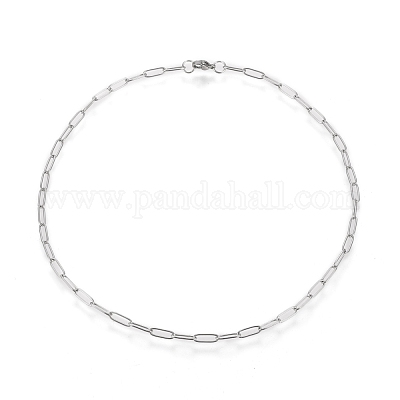 Не тускнеющая цепочка-скрепка из нержавеющей стали 304 NJEW-M183-04P-1