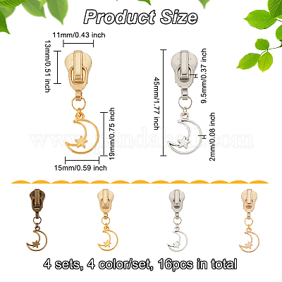 Ползунки на молнии из сплава&nbsp;PALLOY-PH01591-03-1