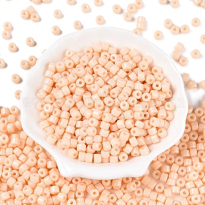 Непрозрачный стеклянный бисер с краской для выпечки SEED-T008-02C-1