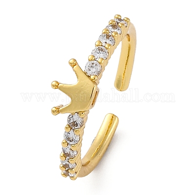 Кольца-манжеты из латуни с микропаве RJEW-G337-31G-1