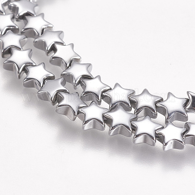 Гальванизировать немагнитных синтетический гематит бисер пряди G-K239-20A-1