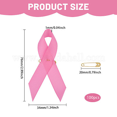 Брошь из нейлоновой ленты с информационными материалами&nbsp;JEWB-WH0056-008A-1