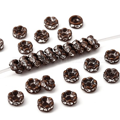 Messing Strass Zwischen perlen&nbsp;RB-A014-L4mm-01R-NF-1